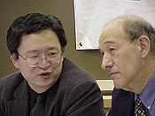photo of Shin Yasunobe and Ezra F. Vogel