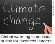 Global warming is an issue of risk for business leaders