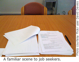 A familiar scene to job seekers