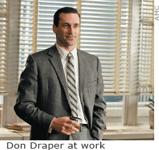 Don Draper at work