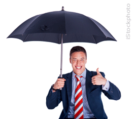 Man with an umbrella